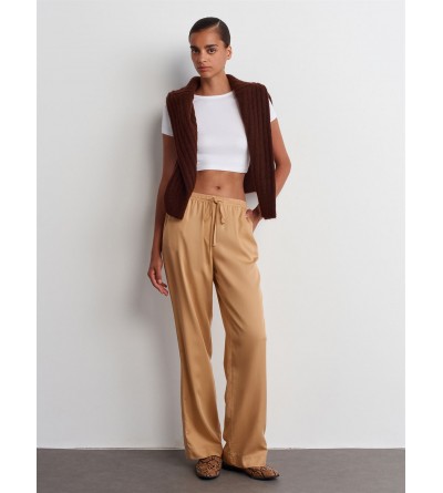 beli lastikli salaş pantolon camel beli lastikli salaş pantolon camel