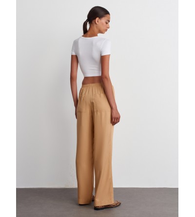 beli lastikli salaş pantolon camel beli lastikli salaş pantolon camel